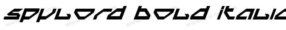 Spylord Bold Italic字体转换